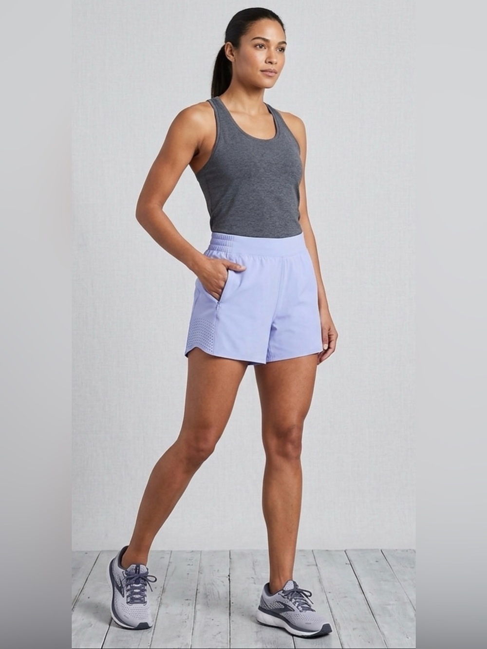 Athleta Women's Athletic Shorts. Laser cut, with pockets,light weight, size 1X